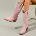 Botas Altas Slim de Corte Recto con Tacón Alto y Suela Gruesa – Mujer