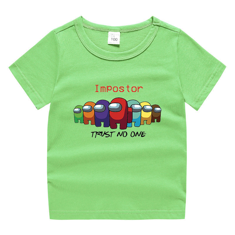 Children's summer short sleeved T-shirt
