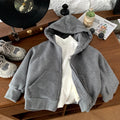 Autumn and winter girls' coat with plush and thickened boys' hoodie