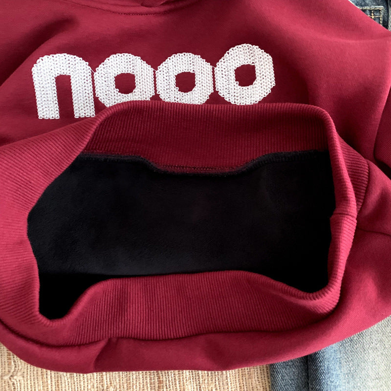 Girls' Velvet Top Children's Autumn/Winter Baby Hoodie
