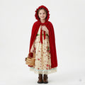 Halloween Cosplay Costume Cloak Cape Little Red Riding Hood Role Play Children's Long Dress Performance Clothing