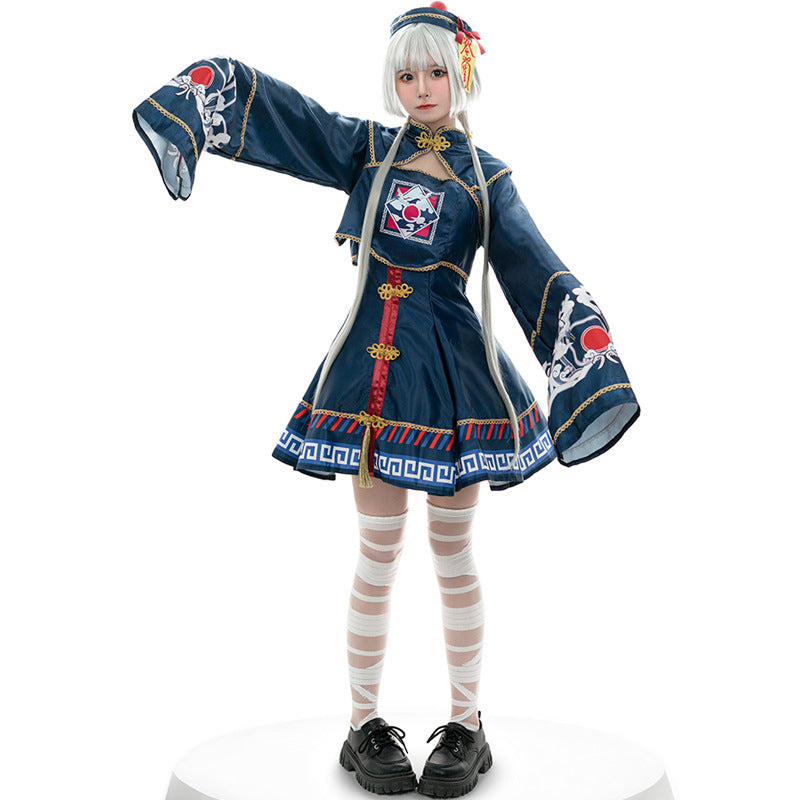 Halloween Anime Cute Female Zombie Costume Retro Stage Performance Clothing Ancient Costume Game Anime COS Playwear