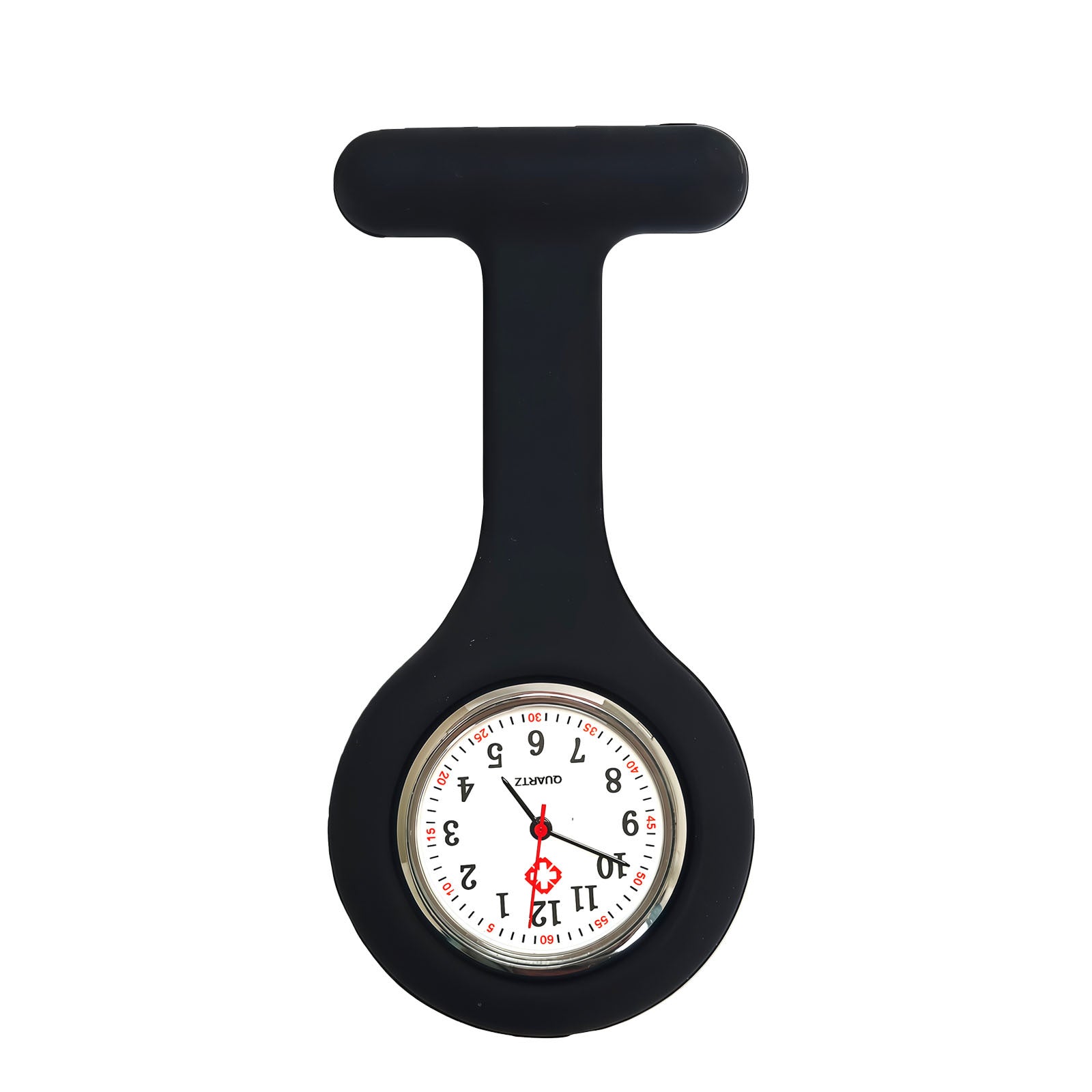 Colorful Silicone Nurse Solid Color Student Exam Pocket Watch Simple Chest Watch Round