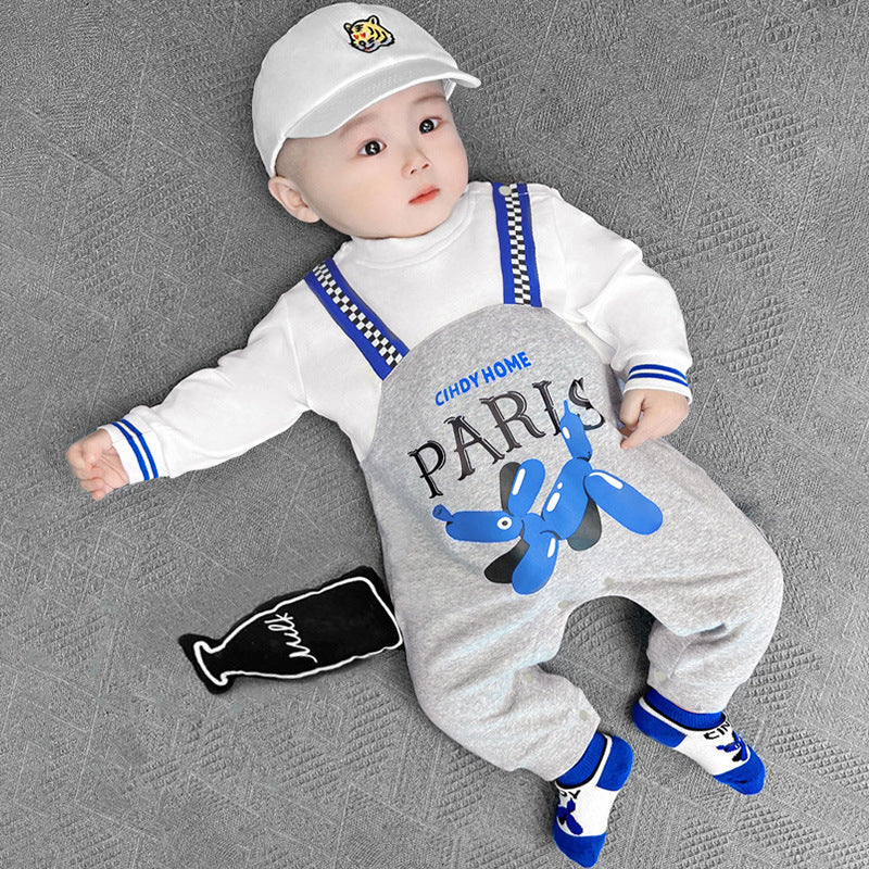 Newborn Baby Romper, Cartoon Two-Piece Style