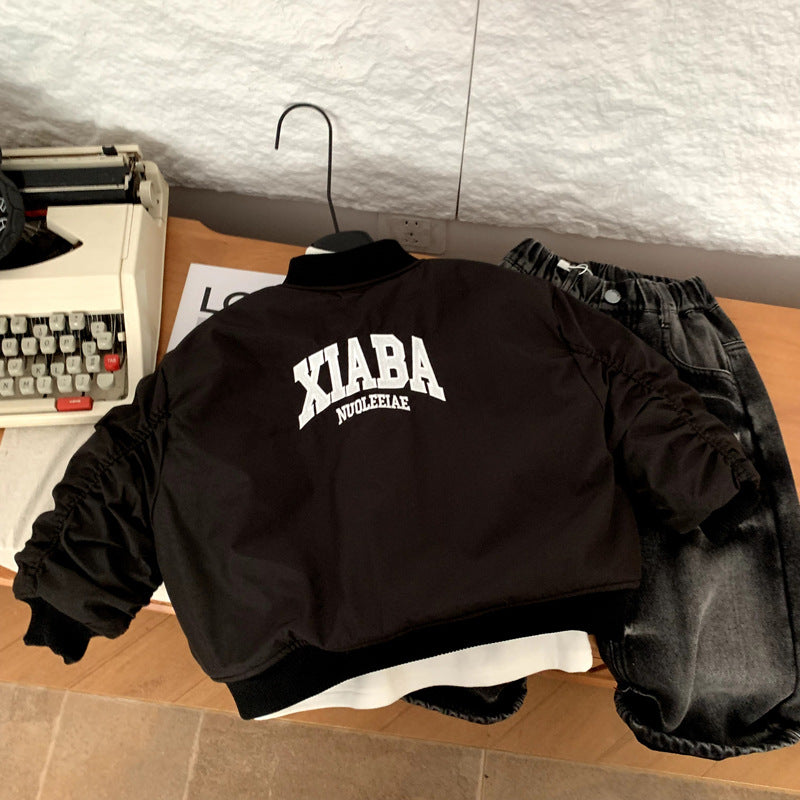 Cotton padded thick baseball jacket top