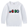 Children's cotton T-shirt with round neck and long sleeved base
