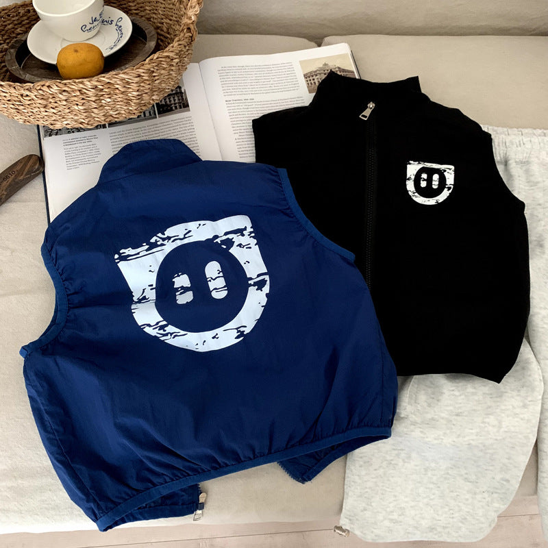 Spring and Autumn Boys' Versatile Outdoor Tank Top Coat