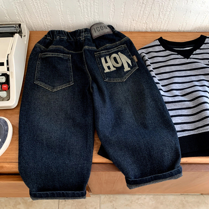 Children's and baby girl's versatile casual pants