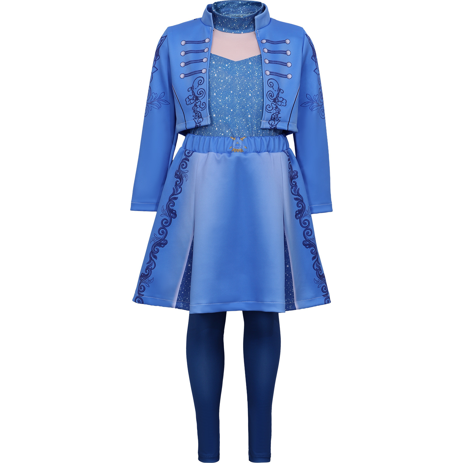 Chloe Cosplay Costume for Girls Blue Suit Dress Set from The Descendants 5 Star Wars Legacy