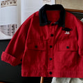 Boys' jacket contrasting collar children's clothing