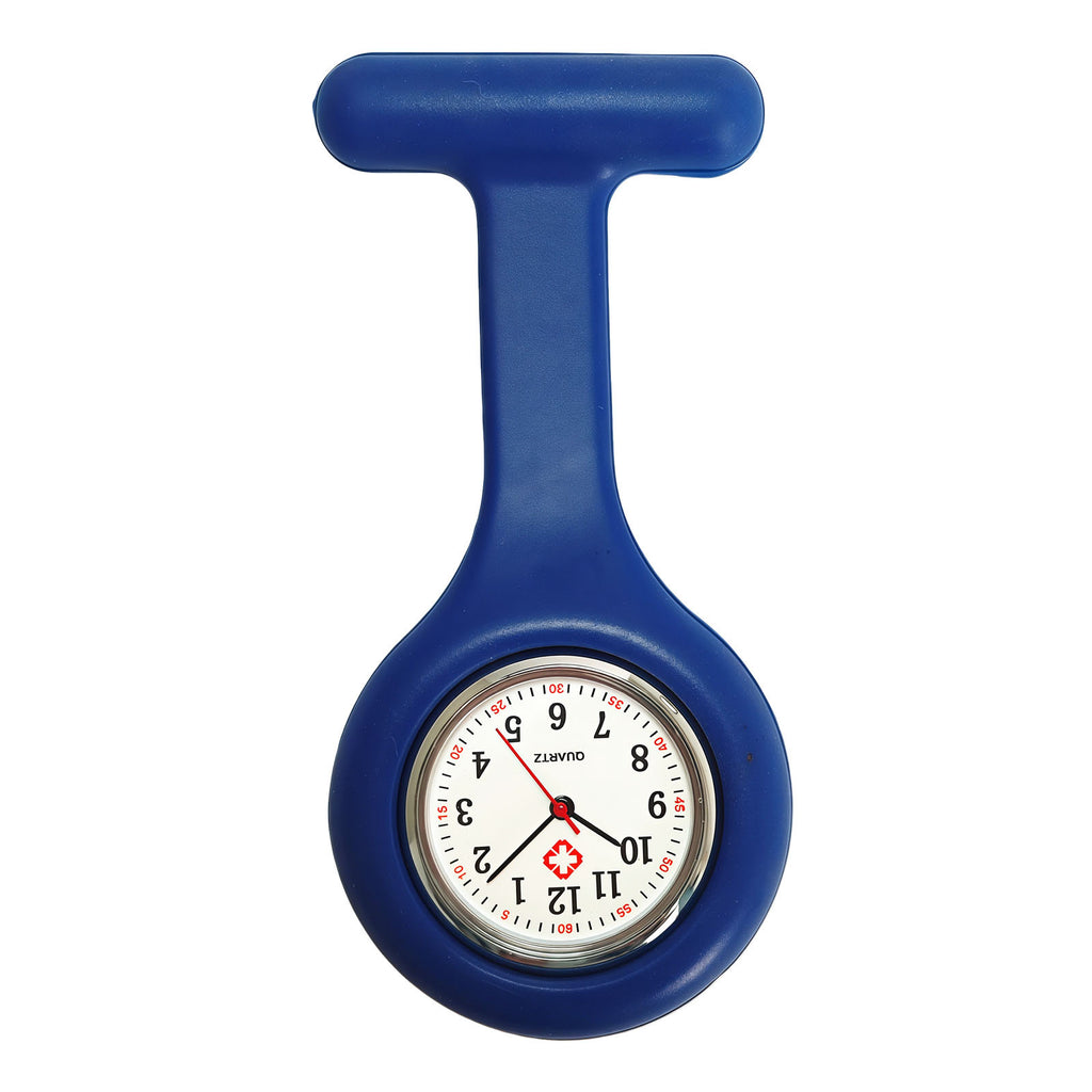 Colorful Silicone Nurse Solid Color Student Exam Pocket Watch Simple Chest Watch Round