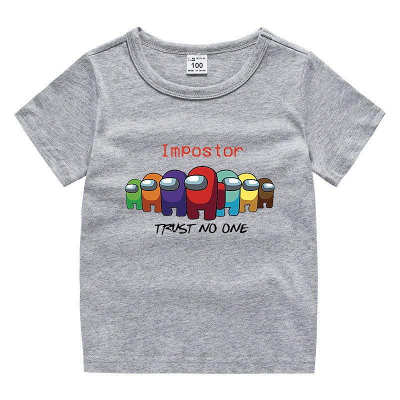Children's summer short sleeved T-shirt