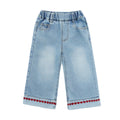 Children's Embroidered Heart Wide Leg Pants
