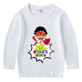 Children's cotton T-shirt with round neck and long sleeved base