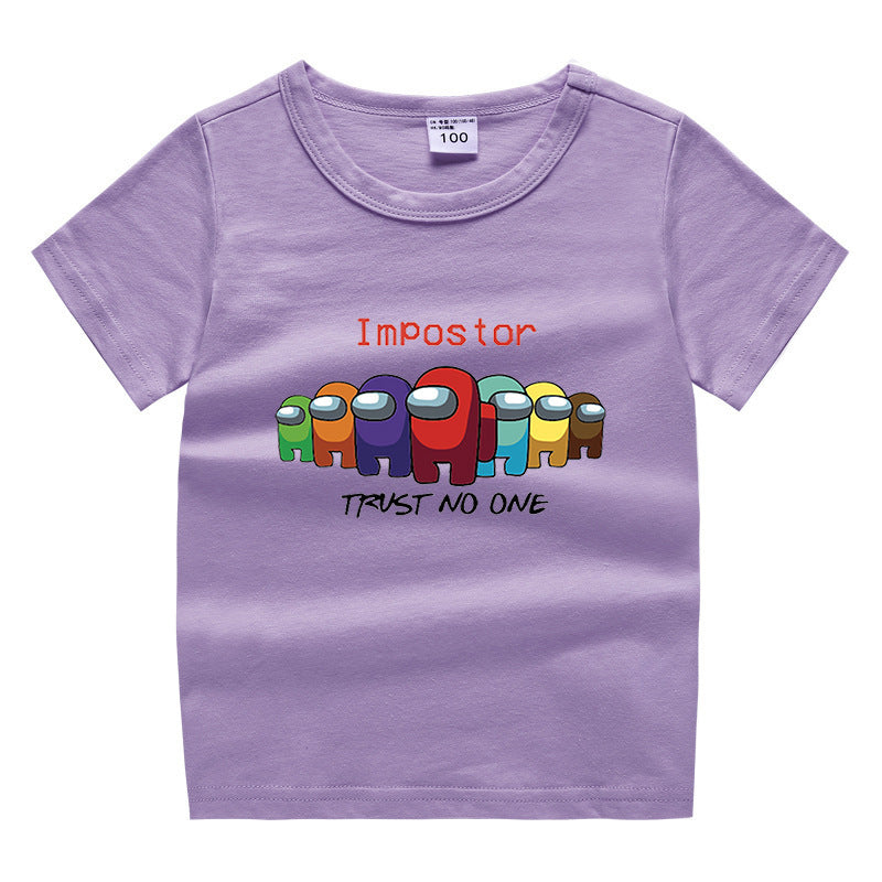 Children's summer short sleeved T-shirt