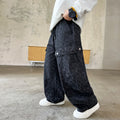 Boys'  Cargo Pants, Casual Street Style Straight Leg Wide Leg Trousers for Kids and Teenagers