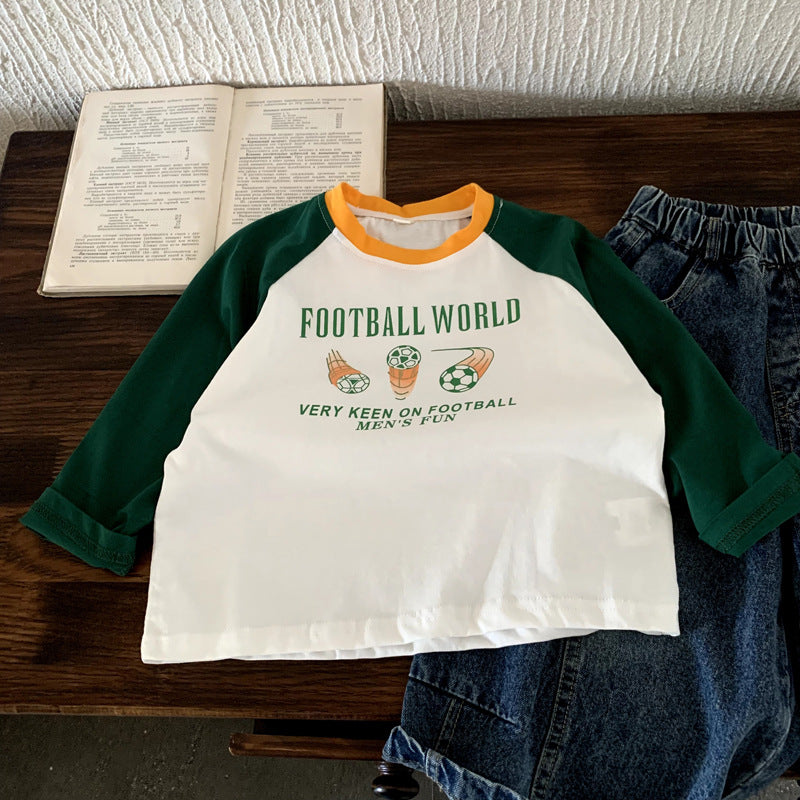 Small and medium-sized girls' baby loose base shirt