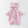 Baby Overall Windproof Jacket, Cute Cartoon Stylish Cargo Jacket