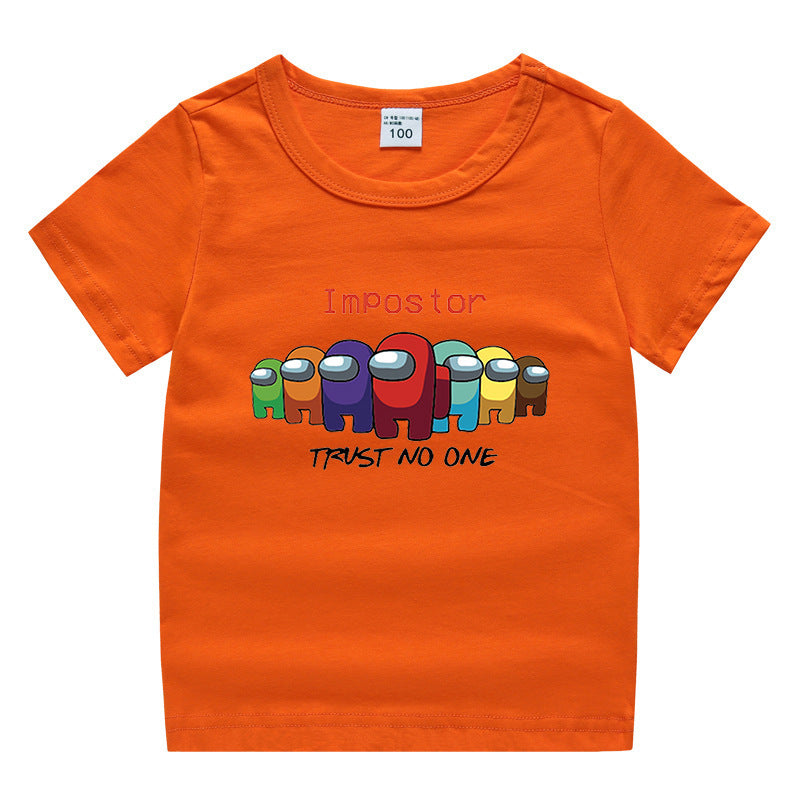 Children's summer short sleeved T-shirt