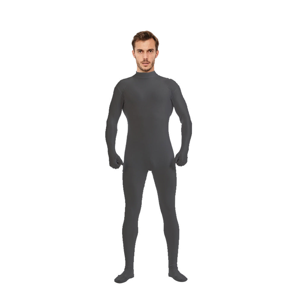 Multi-color Lycra Full-body Zentai Plain Hand and Foot Bodysuit for Halloween Stage Performanc