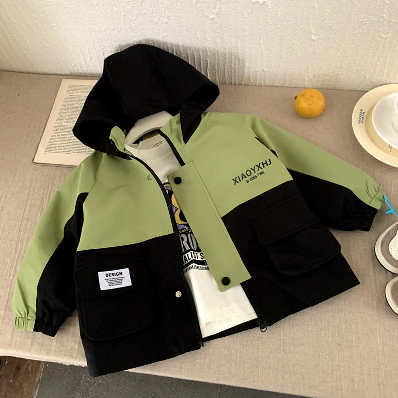Children's hooded jacket Spring and Autumn style boys' assault jacket