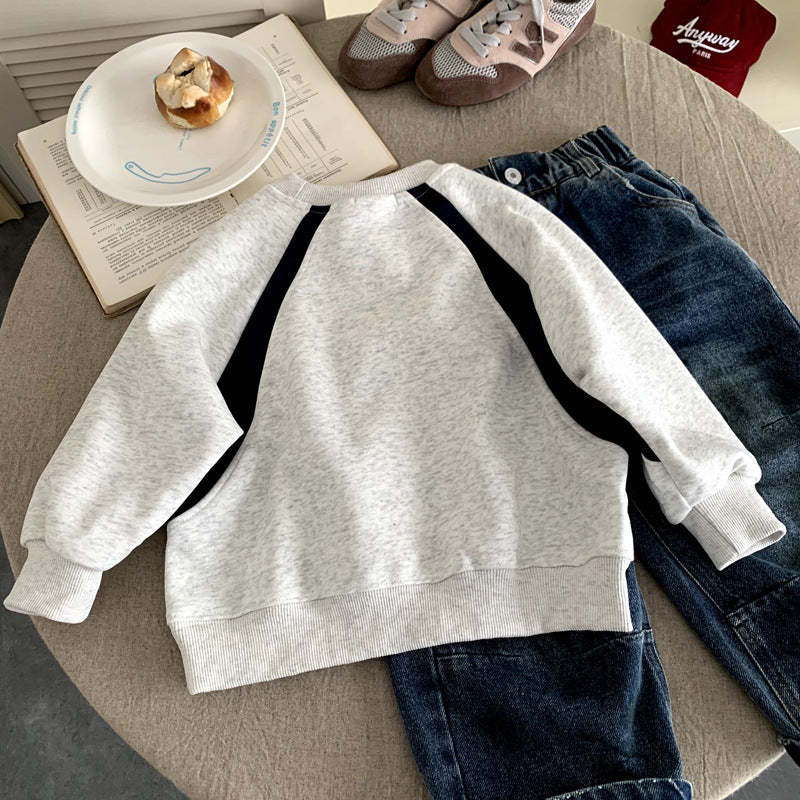 Children's long sleeved shirt versatile for baby girls