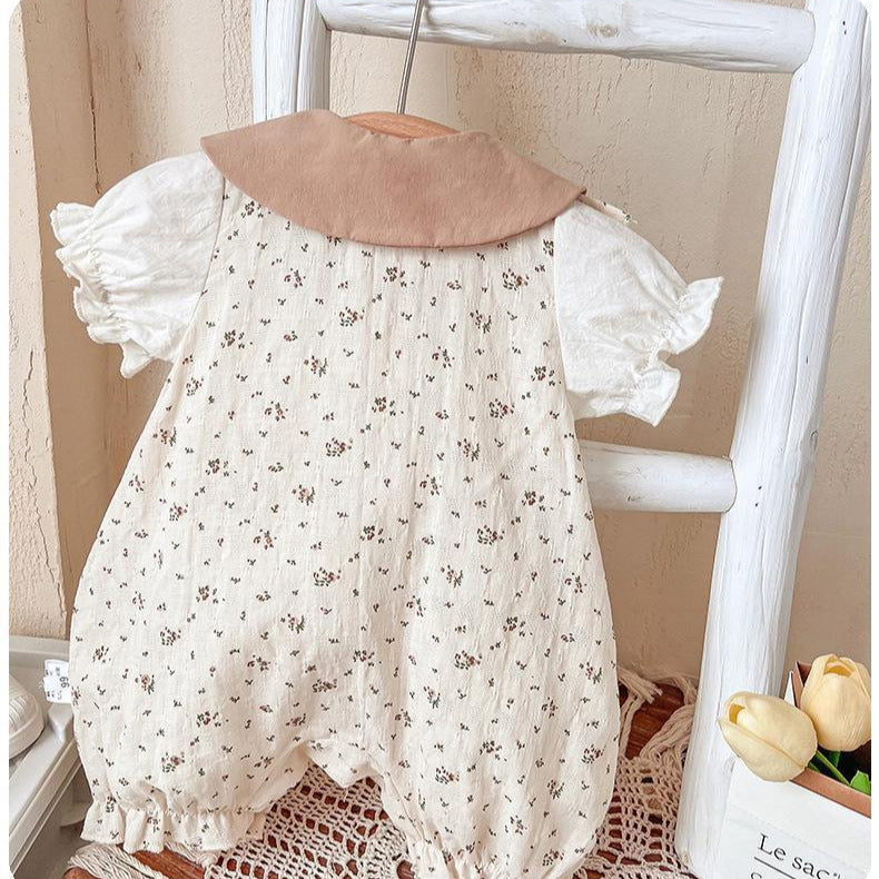Lightweight Romper for Baby Girls, Short Sleeve