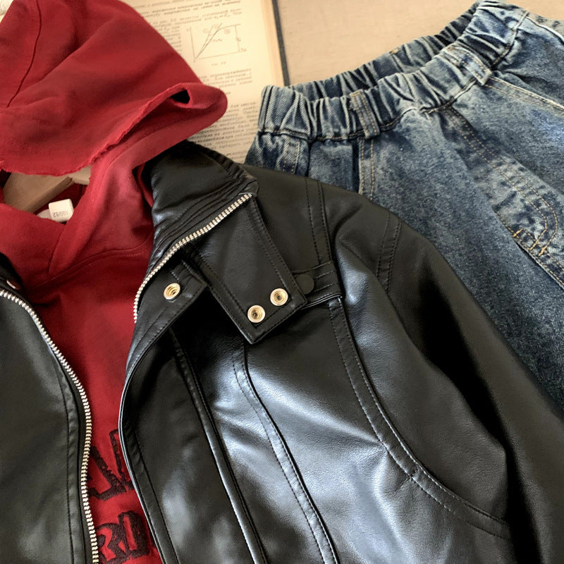 Children's clothing retro motorcycle jacket for boys