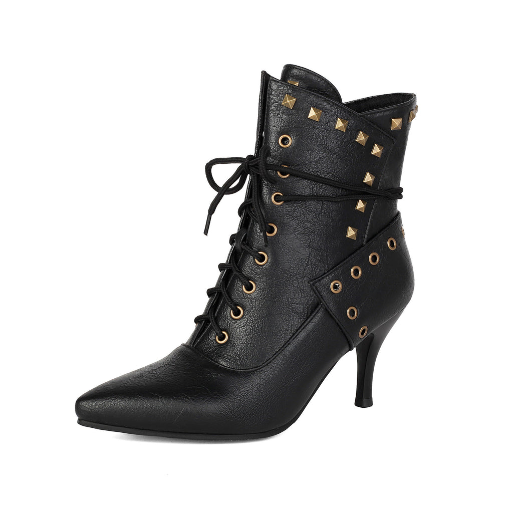 Botas Martin Talle Grande con Tachas y Cordones – Mujer Otoño-Invierno