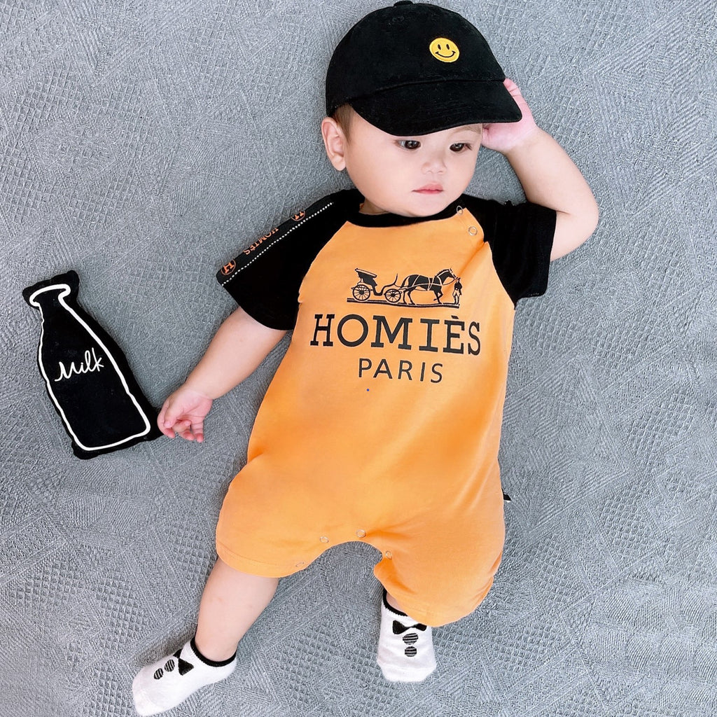 Short Sleeve Romper Lightweight Unisex Half Sleeve Crawler Newborn Onesie