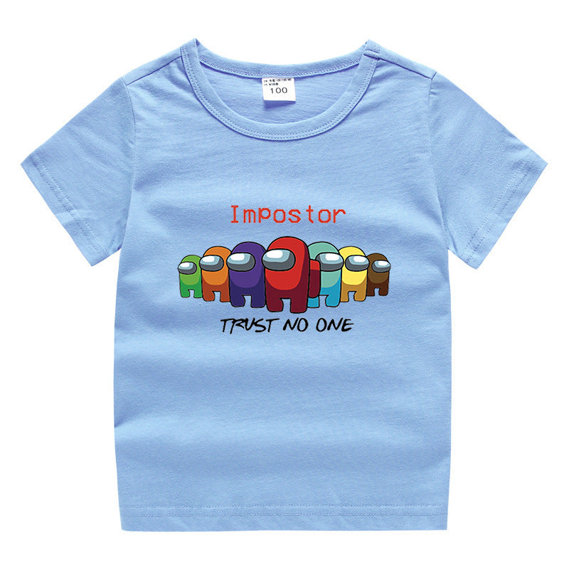 Children's summer short sleeved T-shirt