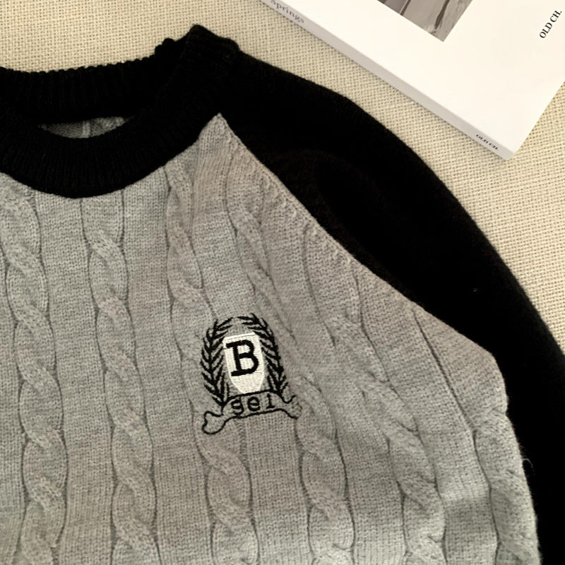 Children's knitted sweater for warmth boys' sweater