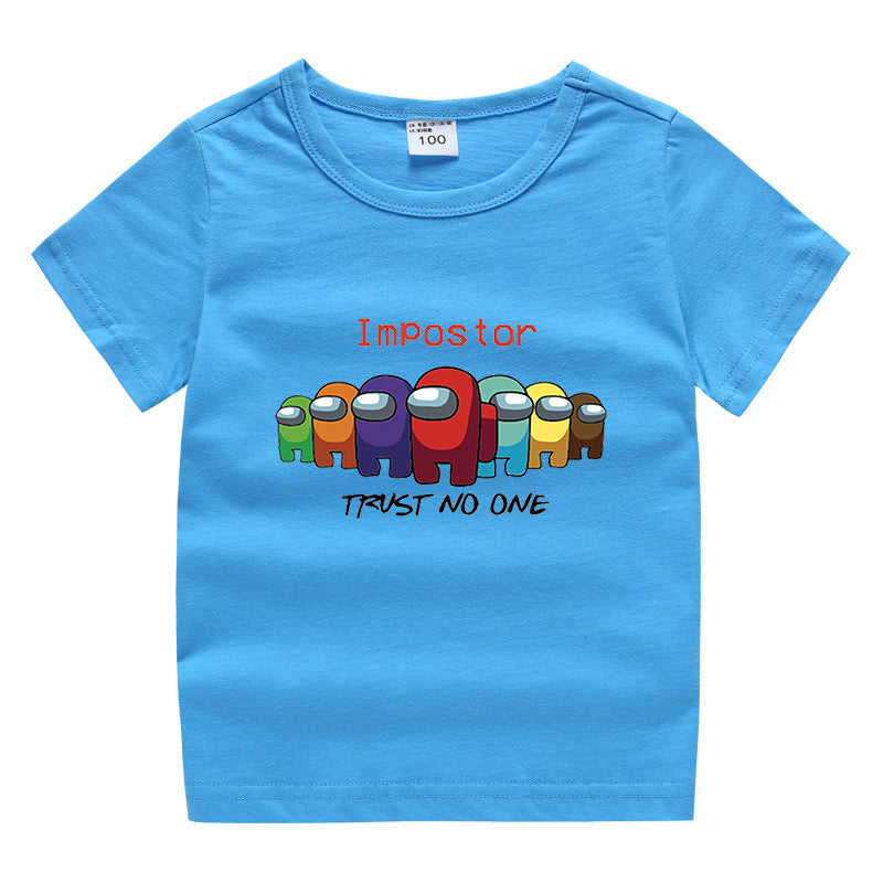 Children's summer short sleeved T-shirt