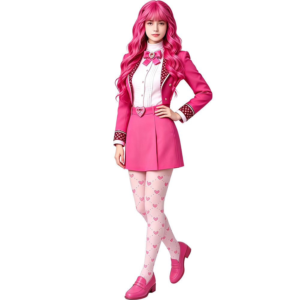 Descendant 5 Dark Fantasy Pink Princess Cosplay Costume Halloween Red Rise Series Stage Performance Outfit