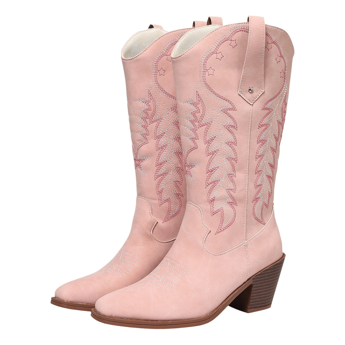 Botas Altas Slim de Corte Recto con Tacón Alto y Suela Gruesa – Mujer