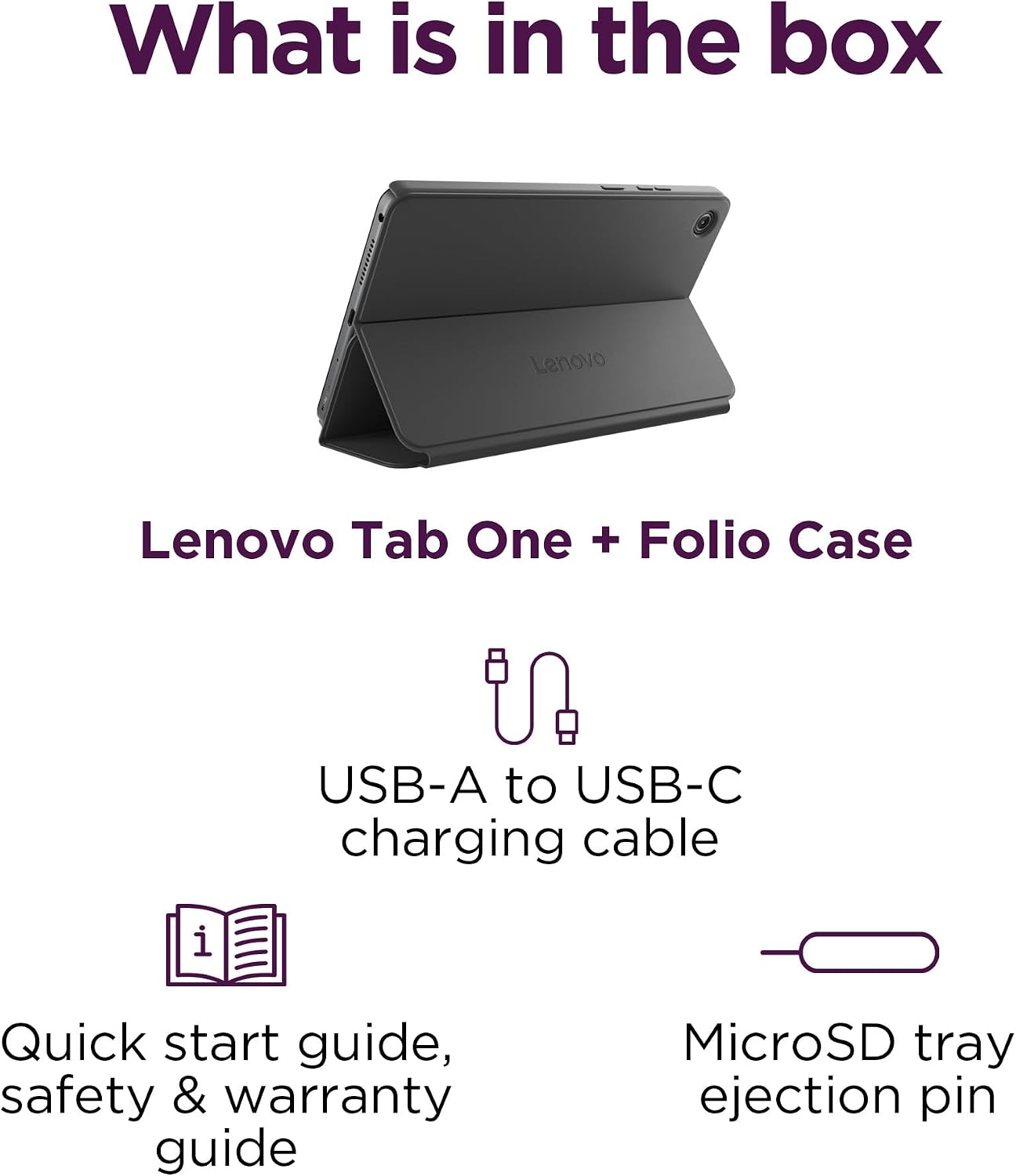 Lenovo Tab One – Tablet 8.7" HD con Funda Incluida