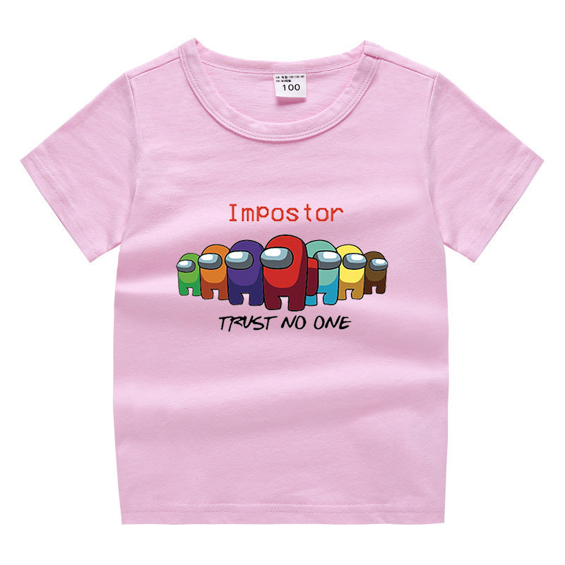 Children's summer short sleeved T-shirt