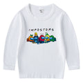 Children's cotton T-shirt with round neck and long sleeved base