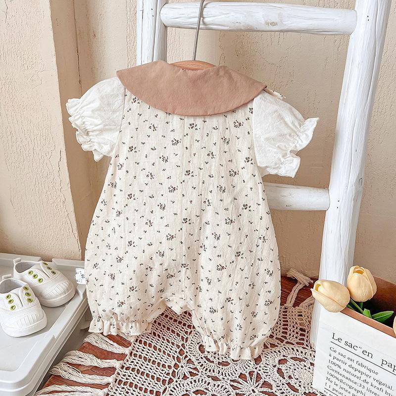 Lightweight Romper for Baby Girls, Short Sleeve