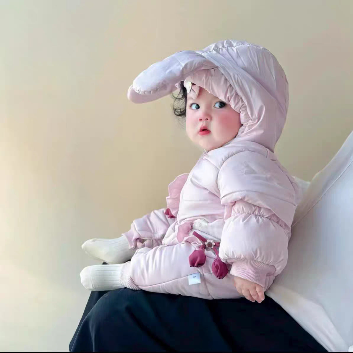 Romper Baby Fleece Coat Princess Stylish Winter Outfit Outerwear