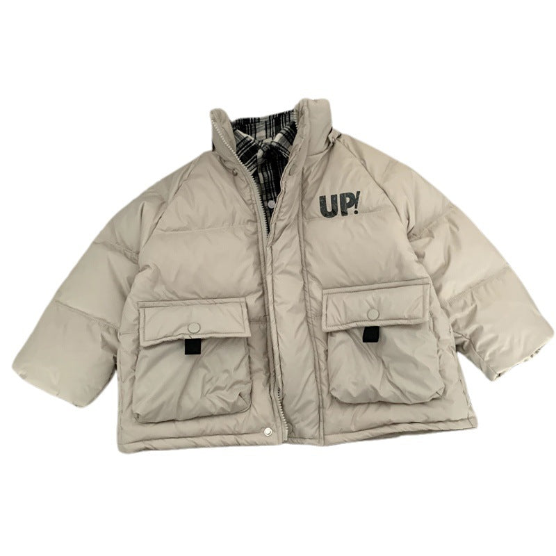 Children's down jackets winter clothes boys' cotton jackets outerwear