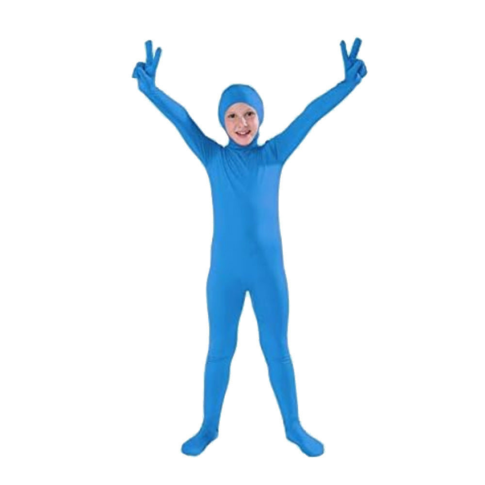 Multi-color Lycra Full-body Zentai Plain Hand and Foot Bodysuit for Halloween Stage Performanc