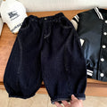 Spring and autumn casual straight leg loose curved knife jeans