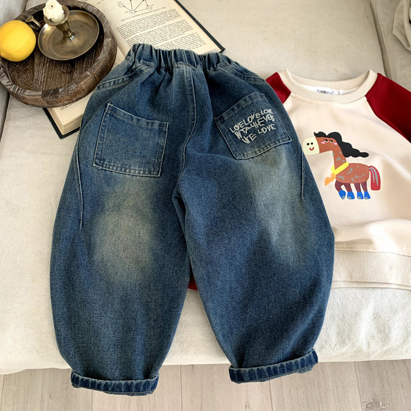 Boys' pants Spring and Autumn jeans