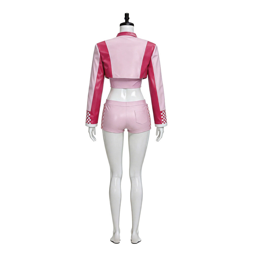 Princess Peach Cosplay Costume Super Mario Kart Outfit Cosplay Set for Party and Stage Performance