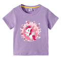 Unicorn children's summer outfit short sleeved T-shirt