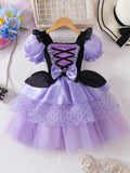 Lolita Dress for Girls Summer New Heart-shaped Purple Sweet and Cool Princess Formal Dress Halloween Dress