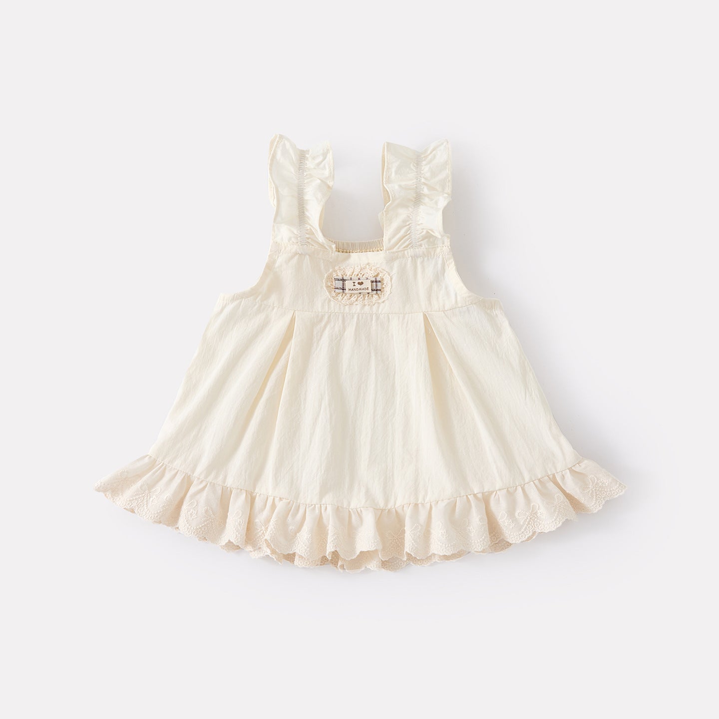 Lightweight Simple Ruffle Strap Top Set, Baby Casual Stylish Vest and Shorts Two-Piece Set