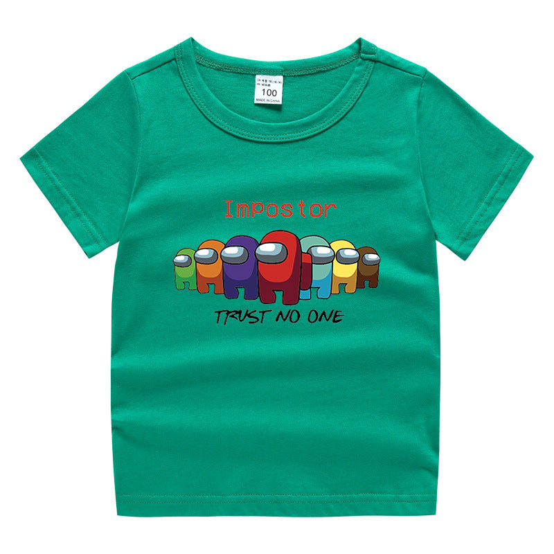 Children's summer short sleeved T-shirt