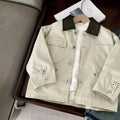 Casual retro mid length denim trench coat jacket